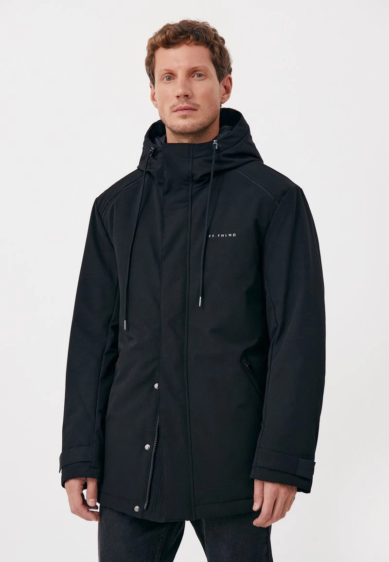 Finn Flare Herren Wintermantel - Black 6 Finn Flare Herren Wintermantel - Black – Bild 4