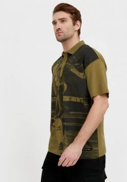 Finn Flare Herren Poloshirt - Olive Green -Finn Flare Verkaufsladen 6a2ed4b700cb41fb908cfb18fef807eb