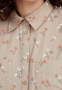 Finn Flare Damen Hemdbluse - Light Brown -Finn Flare Verkaufsladen 6a99d1e6b2d14ff5a84ce7f8dfc0d50e