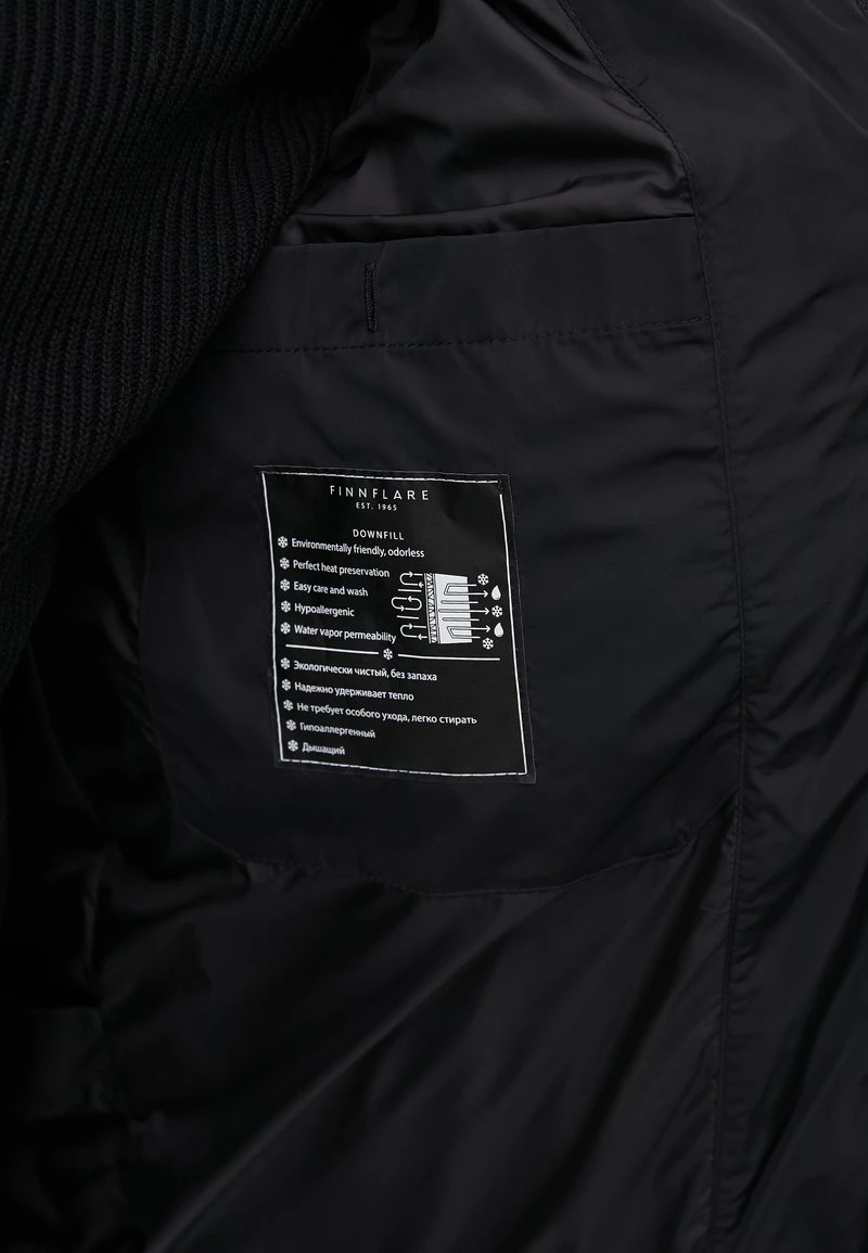 Finn Flare Wintermantel - Black | Herren 8 Finn Flare Wintermantel - Black | Herren – Bild 6