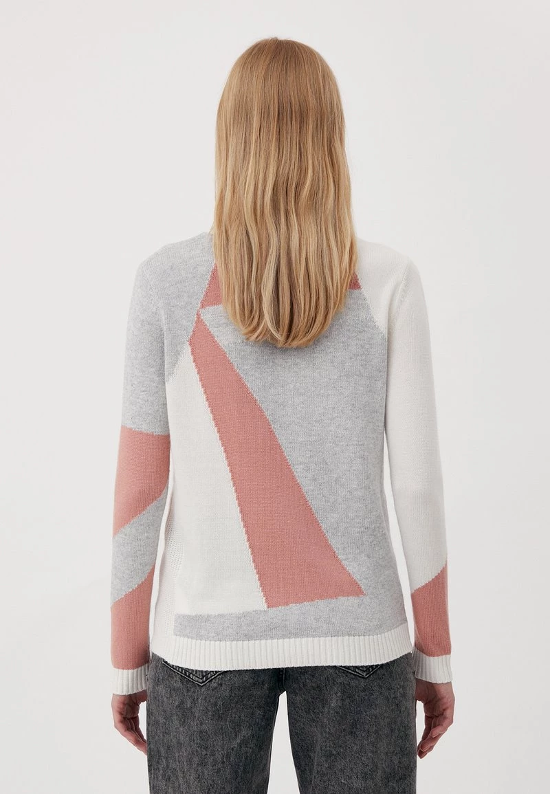 Finn Flare Damen Strickpullover - Light Grey Melange 5 Finn Flare Damen Strickpullover - Light Grey Melange – Bild 3