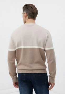 Finn Flare Herren Strickpullover - Dark Beige -Finn Flare Verkaufsladen 6e0666cce8e14ac4af5b63340c171529