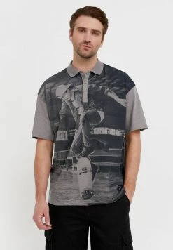 Finn Flare Herren Poloshirt - Grey Melange