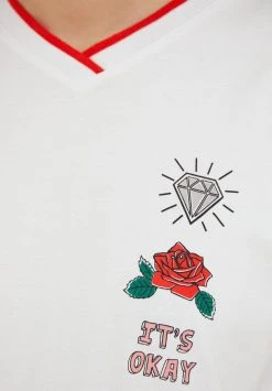 Finn Flare Damen T-Shirt Print - White -Finn Flare Verkaufsladen 6f0e77a3ff84434198caf0ef590f526e