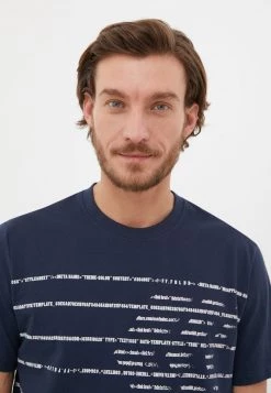 Finn Flare Herren T-Shirt Print - Dark Blue -Finn Flare Verkaufsladen 6f60eab8a29b4ea2a02f6a96328f8f38