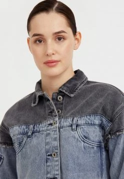 Finn Flare Damen Jeansjacke - Dark Grey -Finn Flare Verkaufsladen 6fc9b78141f84993bd6a20a753f66d59