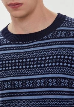 Finn Flare Herren Strickpullover - Dark Blue -Finn Flare Verkaufsladen 6fe616da42f74944a78476c639bb38ab