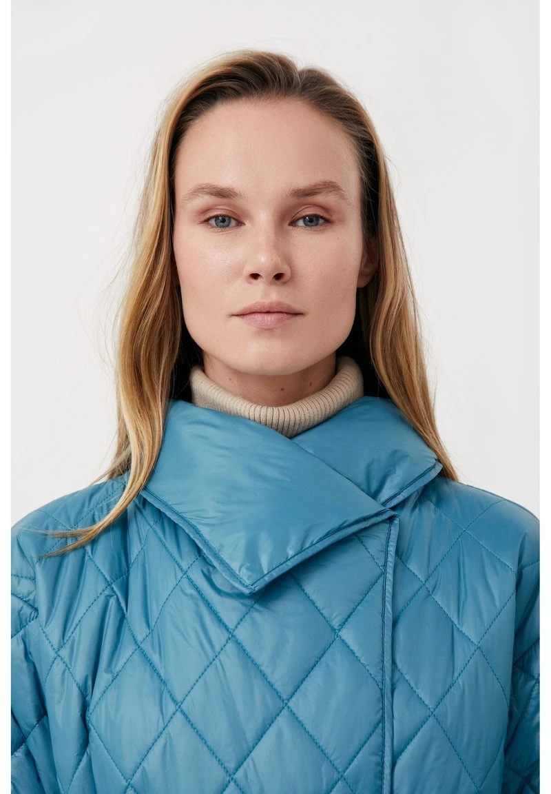 Finn Flare Damen Klassischer Mantel - Dark Turquois 6 Finn Flare Damen Klassischer Mantel - Dark Turquois – Bild 4