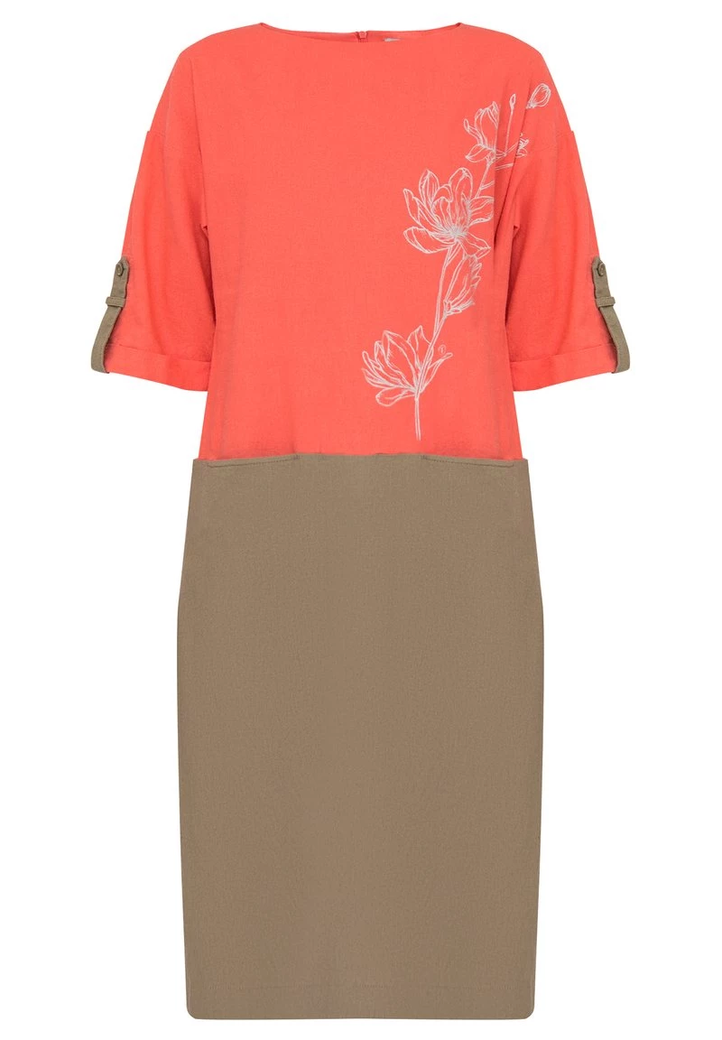 Finn Flare Damen ZWEIFARBIGEM DESIGN - Freizeitkleid - Coral 8 Finn Flare Damen ZWEIFARBIGEM DESIGN - Freizeitkleid - Coral – Bild 6