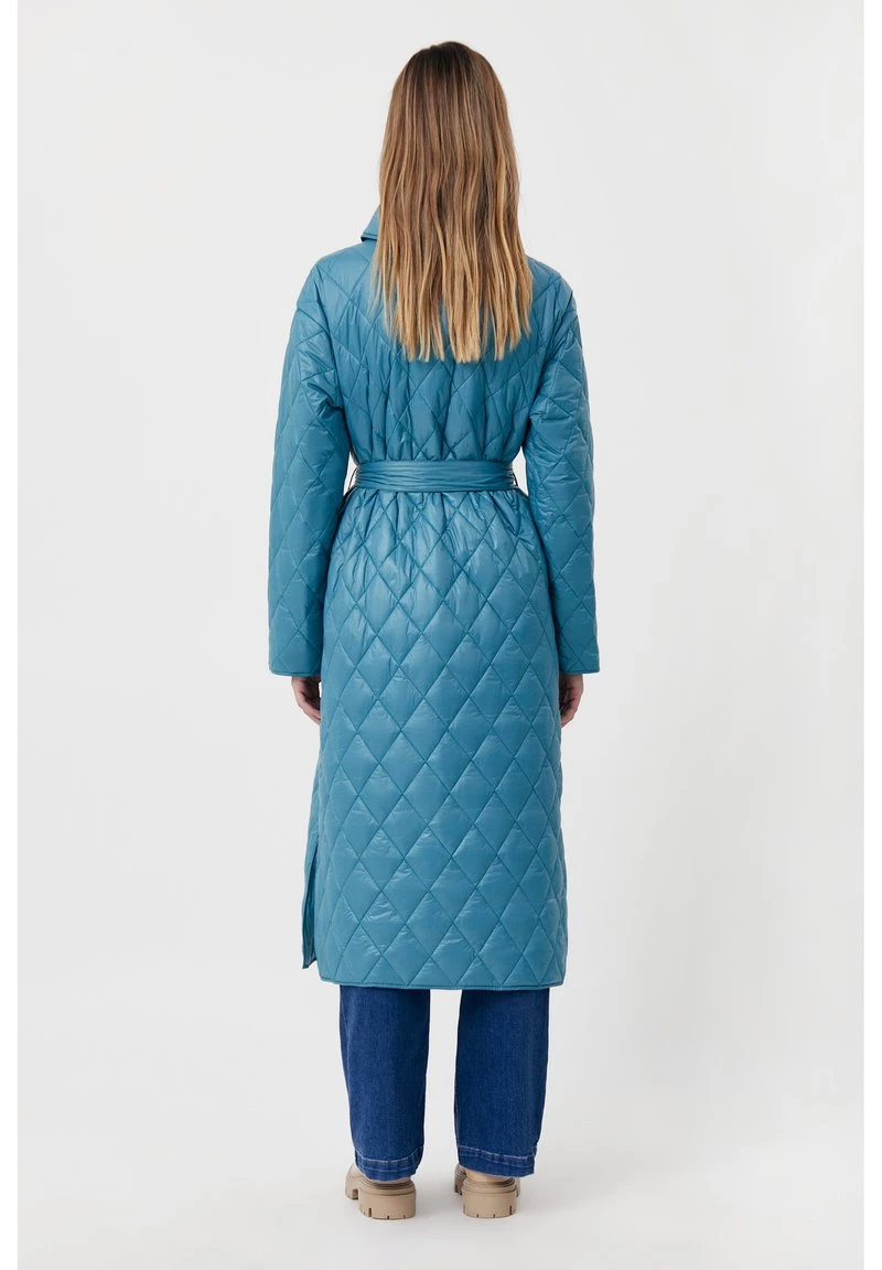 Finn Flare Damen Klassischer Mantel - Dark Turquois 5 Finn Flare Damen Klassischer Mantel - Dark Turquois – Bild 3