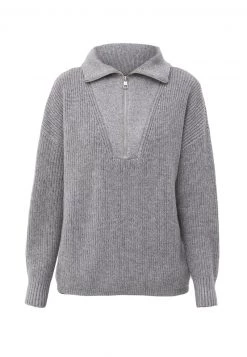 Finn Flare Damen Fleecepullover - Grey Melange -Finn Flare Verkaufsladen 73b9f4ae804846af8b81f4151345f695