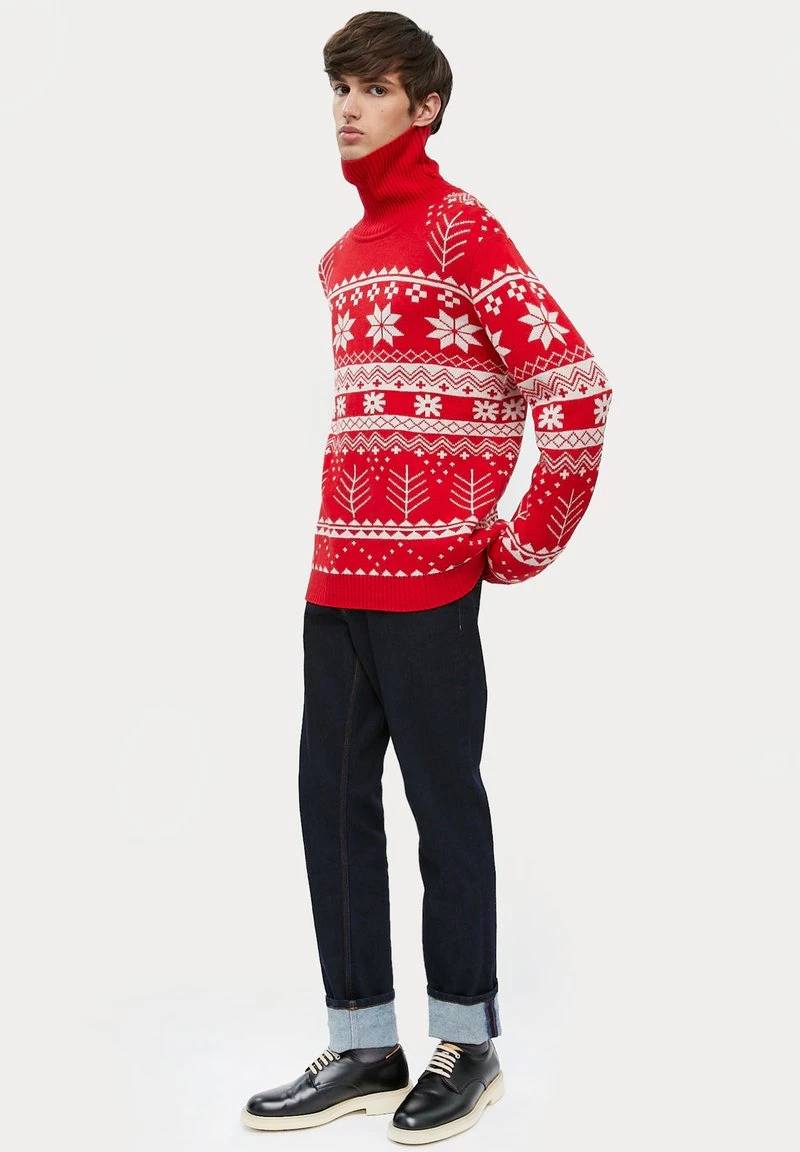 Finn Flare Strickpullover - Red | Herren 4 Finn Flare Strickpullover - Red | Herren – Bild 2