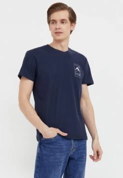 Finn Flare Herren T-Shirt Print - Dark Blue