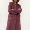 Finn Flare Damen Klassischer Mantel - Purple -Finn Flare Verkaufsladen 7455a2eeae634139b5556e0101483008