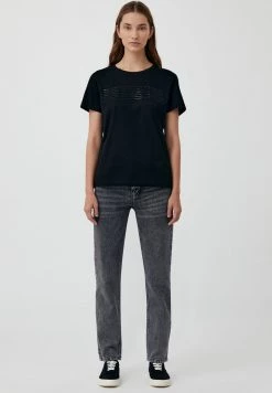 FINN FLARE KURZARM - T-Shirt Print - Black | Damen -Finn Flare Verkaufsladen 75c165585fe644dc9949836c902efeeb