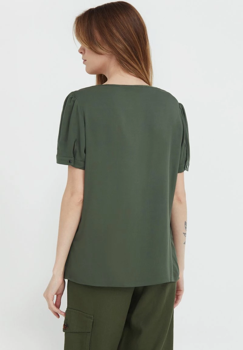 Finn Flare Damen Bluse - Dark Green 5 Finn Flare Damen Bluse - Dark Green – Bild 3