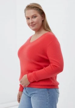 Finn Flare Damen LANGARM - Strickpullover - Red -Finn Flare Verkaufsladen 7789e6e3dea749fba188c7f97d6a1381
