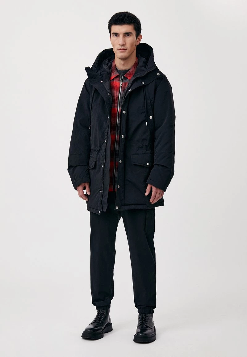 Finn Flare Herren Wintermantel - Black 4 Finn Flare Herren Wintermantel - Black – Bild 2