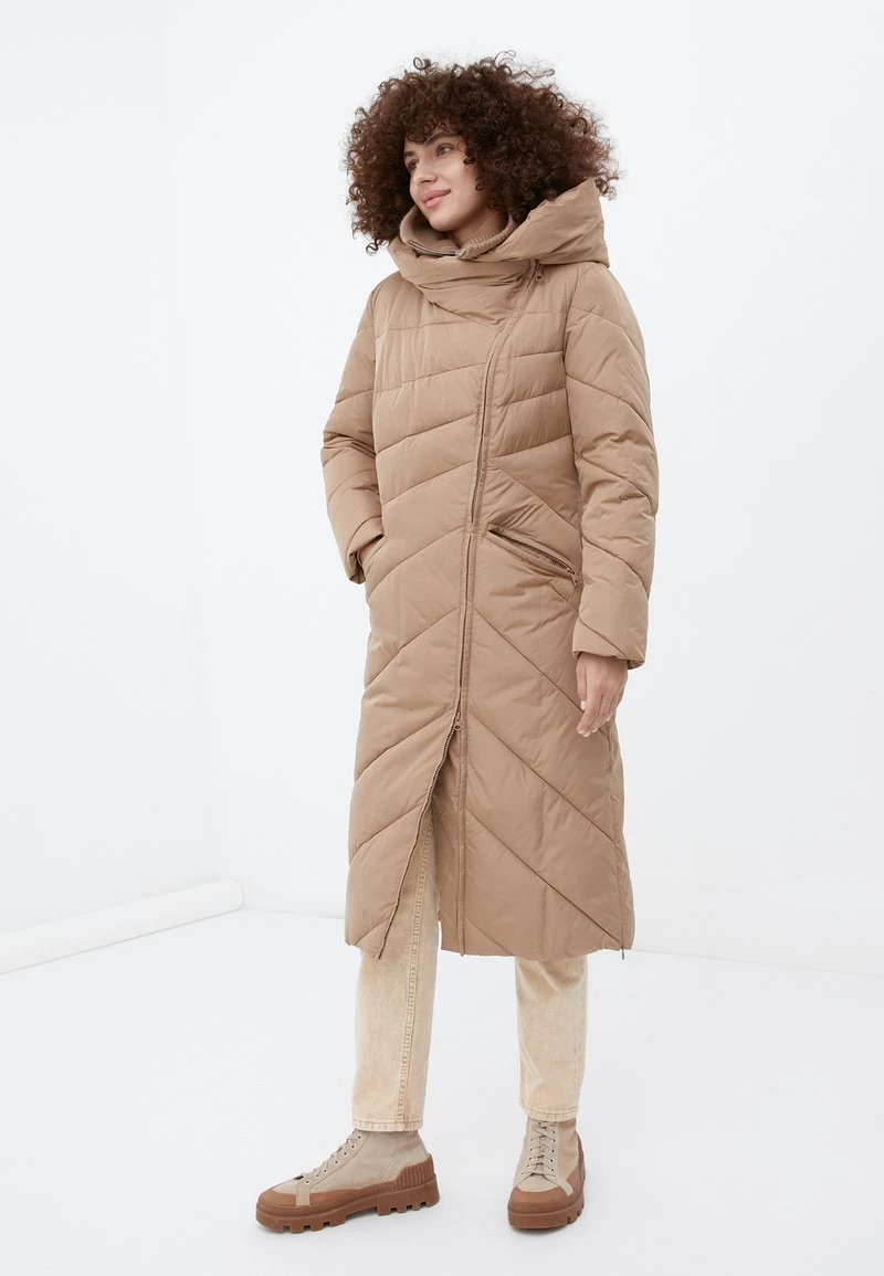 Finn Flare Damen Wintermantel - Dark Beige 6 Finn Flare Damen Wintermantel - Dark Beige – Bild 4