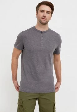 Finn Flare Herren T-Shirt Basic - Dark Grey Melange