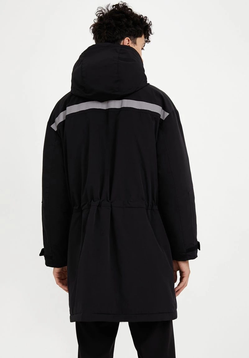 Finn Flare Herren Wintermantel - Black 5 Finn Flare Herren Wintermantel - Black – Bild 3