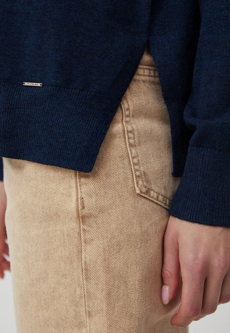 Finn Flare Damen Strickpullover - Dark Blue Melange 8 Finn Flare Damen Strickpullover - Dark Blue Melange – Bild 6