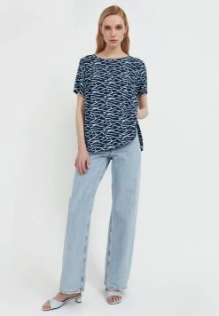 Finn Flare Damen T-Shirt Print - Dark Blue 10 Finn Flare Damen T-Shirt Print - Dark Blue -Finn Flare Verkaufsladen 79798519452245efa78f3d66e477cd08