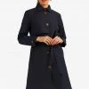 Finn Flare MIT BINDEGÜRTEL - Trenchcoat - Dark Blue | Damen