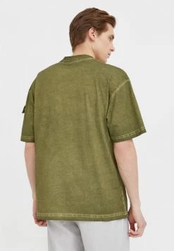 Finn Flare T-Shirt Print - Olive Green | Herren -Finn Flare Verkaufsladen 7a27b5ad1c834f95b2ca1ad51173f49c