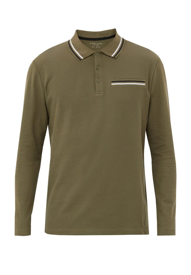 Finn Flare Herren Poloshirt - Dark Green 6 Finn Flare Herren Poloshirt - Dark Green – Bild 4