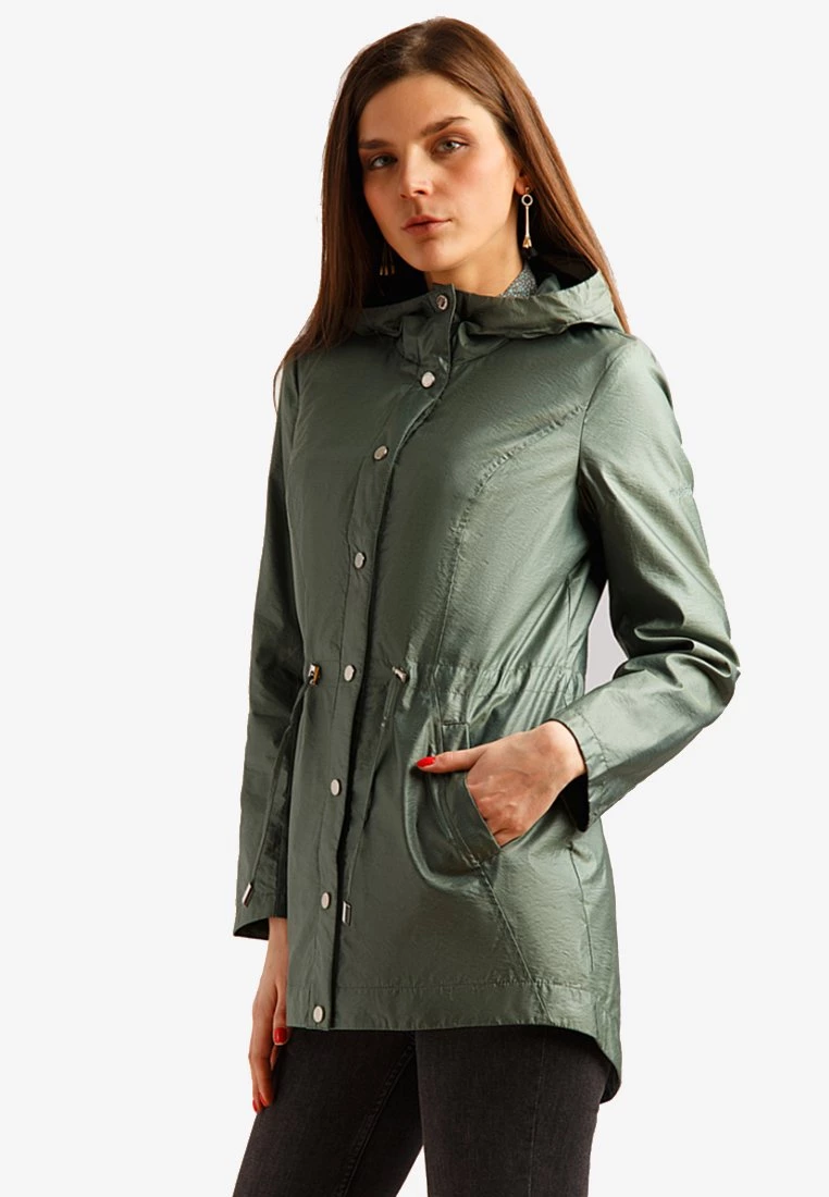 Finn Flare Damen MIT TAILLENSCHNÜRUNG - Parka - Olive 6 Finn Flare Damen MIT TAILLENSCHNÜRUNG - Parka - Olive – Bild 4