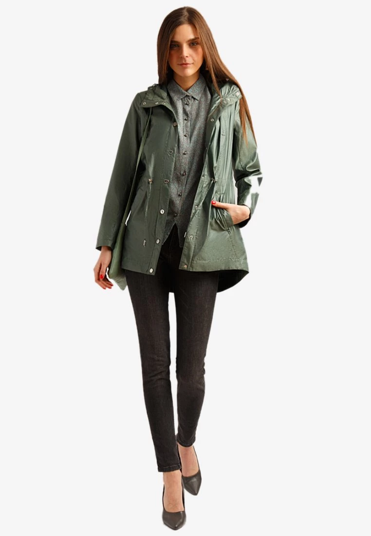 Finn Flare Damen MIT TAILLENSCHNÜRUNG - Parka - Olive 4 Finn Flare Damen MIT TAILLENSCHNÜRUNG - Parka - Olive – Bild 2