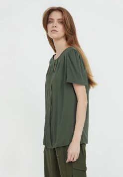 Finn Flare Damen Bluse - Dark Green 12 Finn Flare Damen Bluse - Dark Green -Finn Flare Verkaufsladen 7c76c6dcb5ce46a18280433f4cf09520