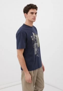 Finn Flare Herren T-Shirt Print - Dark Blue 10 Finn Flare Herren T-Shirt Print - Dark Blue -Finn Flare Verkaufsladen 7d26d1756ef84f0c942870a5d2945397