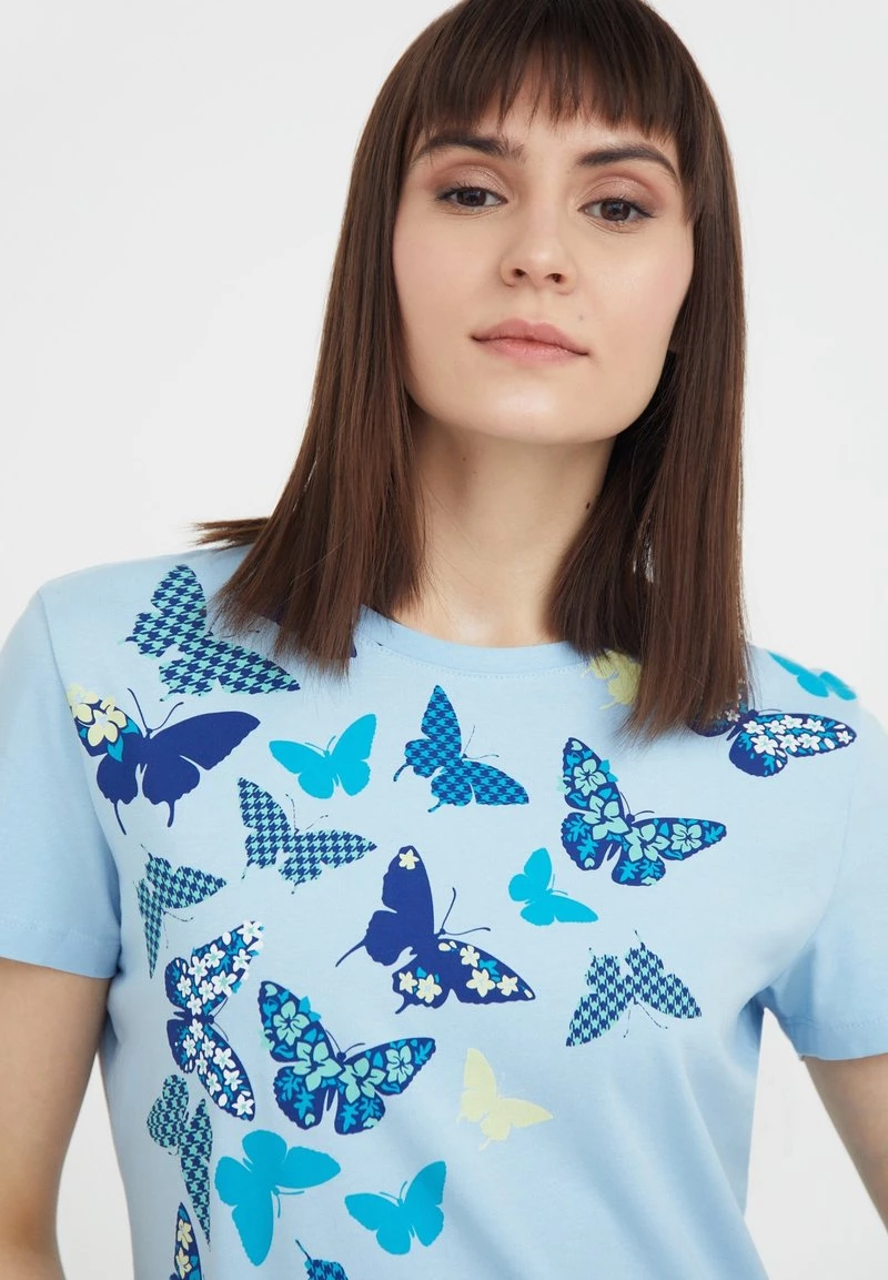 Finn Flare Damen T-Shirt Print - Light Blue 7 Finn Flare Damen T-Shirt Print - Light Blue – Bild 5