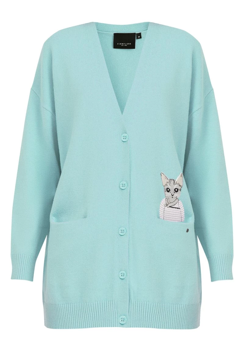 Finn Flare Damen Strickjacke - Turquoise 8 Finn Flare Damen Strickjacke - Turquoise – Bild 6