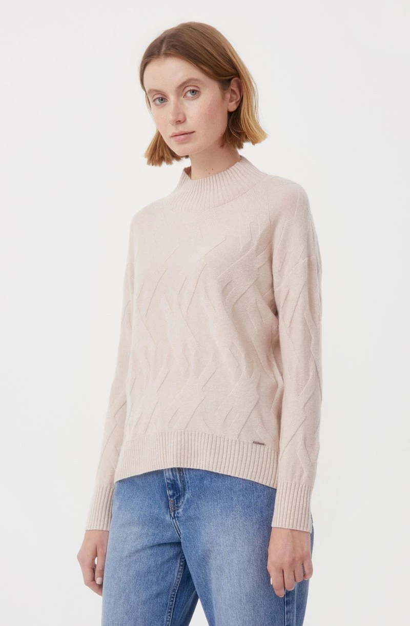 Finn Flare Damen Strickpullover - Beige 8 Finn Flare Damen Strickpullover - Beige – Bild 6