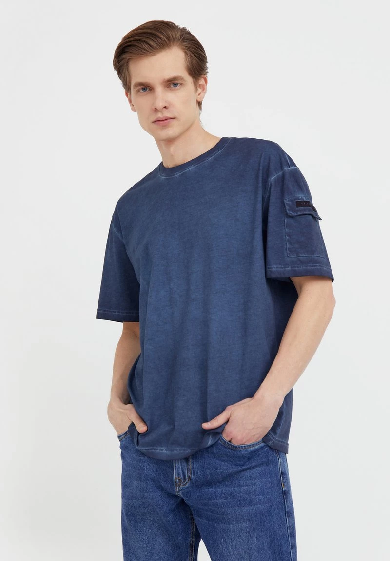 Finn Flare T-Shirt Print - Dark Blue | Herren 3 Finn Flare T-Shirt Print - Dark Blue | Herren