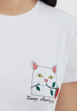 Finn Flare T-Shirt Print - White | Damen -Finn Flare Verkaufsladen 830107ad438e4e9dba0627b38a30a865