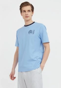 Finn Flare Herren T-Shirt Print - Light Blue 13 Finn Flare Herren T-Shirt Print - Light Blue -Finn Flare Verkaufsladen 8412bf5fd2474420b202730025876f17