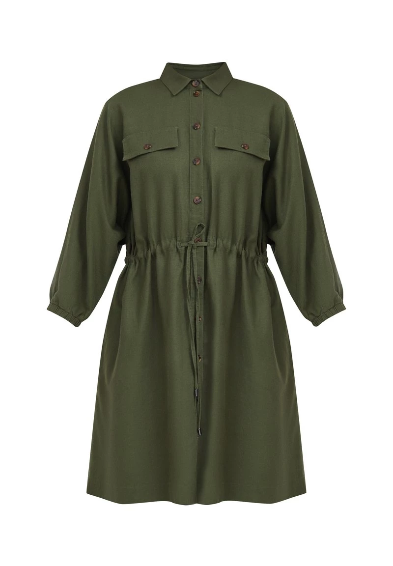 Finn Flare Damen Blusenkleid - Dark Green 7 Finn Flare Damen Blusenkleid - Dark Green – Bild 5