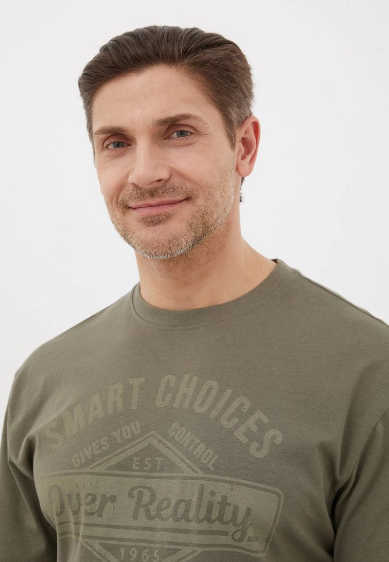 Finn Flare Herren T-Shirt Print - Dark Green 6 Finn Flare Herren T-Shirt Print - Dark Green – Bild 4