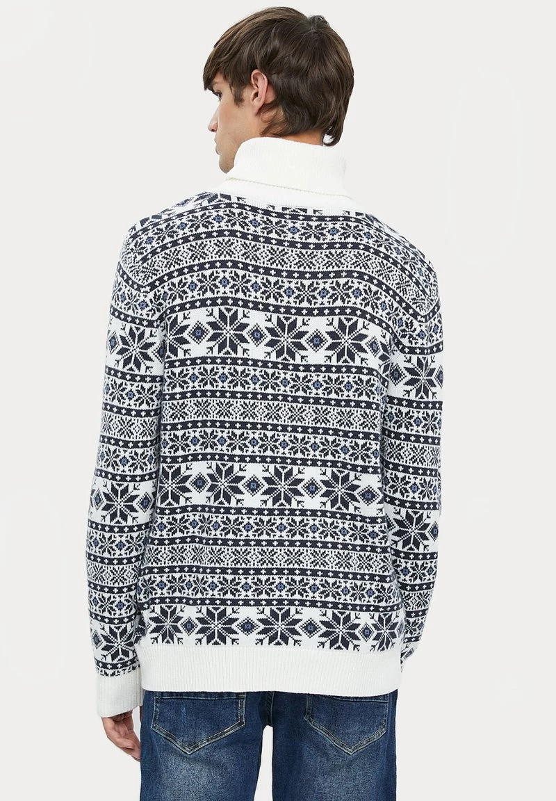 Finn Flare Herren Strickpullover - White 5 Finn Flare Herren Strickpullover - White – Bild 3