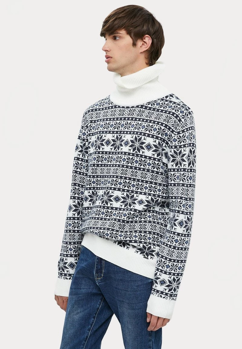 Finn Flare Herren Strickpullover - White 7 Finn Flare Herren Strickpullover - White – Bild 5