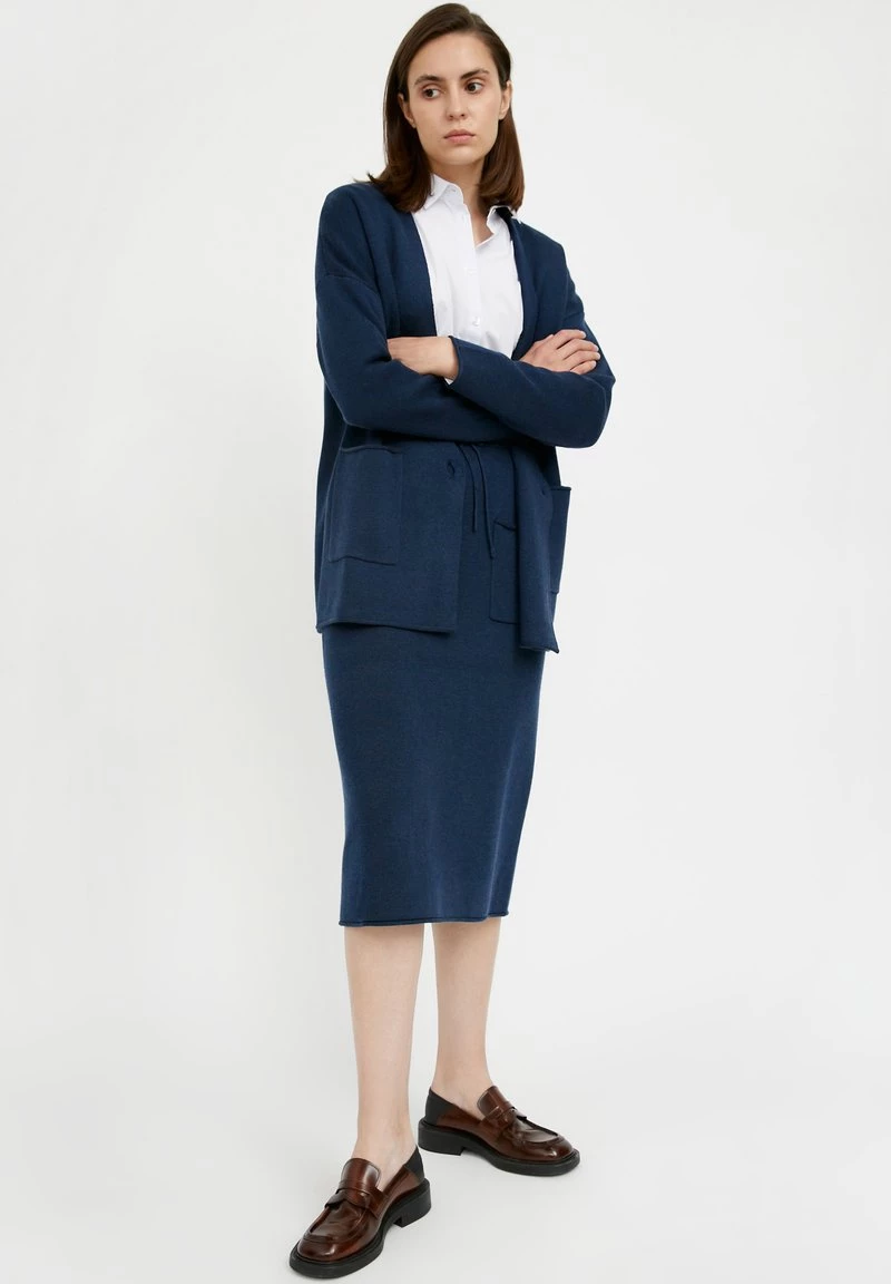 Finn Flare Damen Strickjacke - Dark Blue Melange 4 Finn Flare Damen Strickjacke - Dark Blue Melange – Bild 2