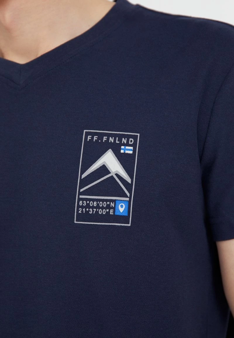 Finn Flare Herren T-Shirt Print - Dark Blue 8 Finn Flare Herren T-Shirt Print - Dark Blue – Bild 6