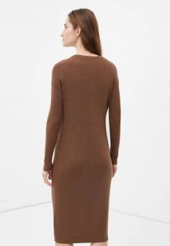 Finn Flare Damen Etuikleid - Dark Beige -Finn Flare Verkaufsladen 8afef2e4aa2d4f61b1d490bac423be21