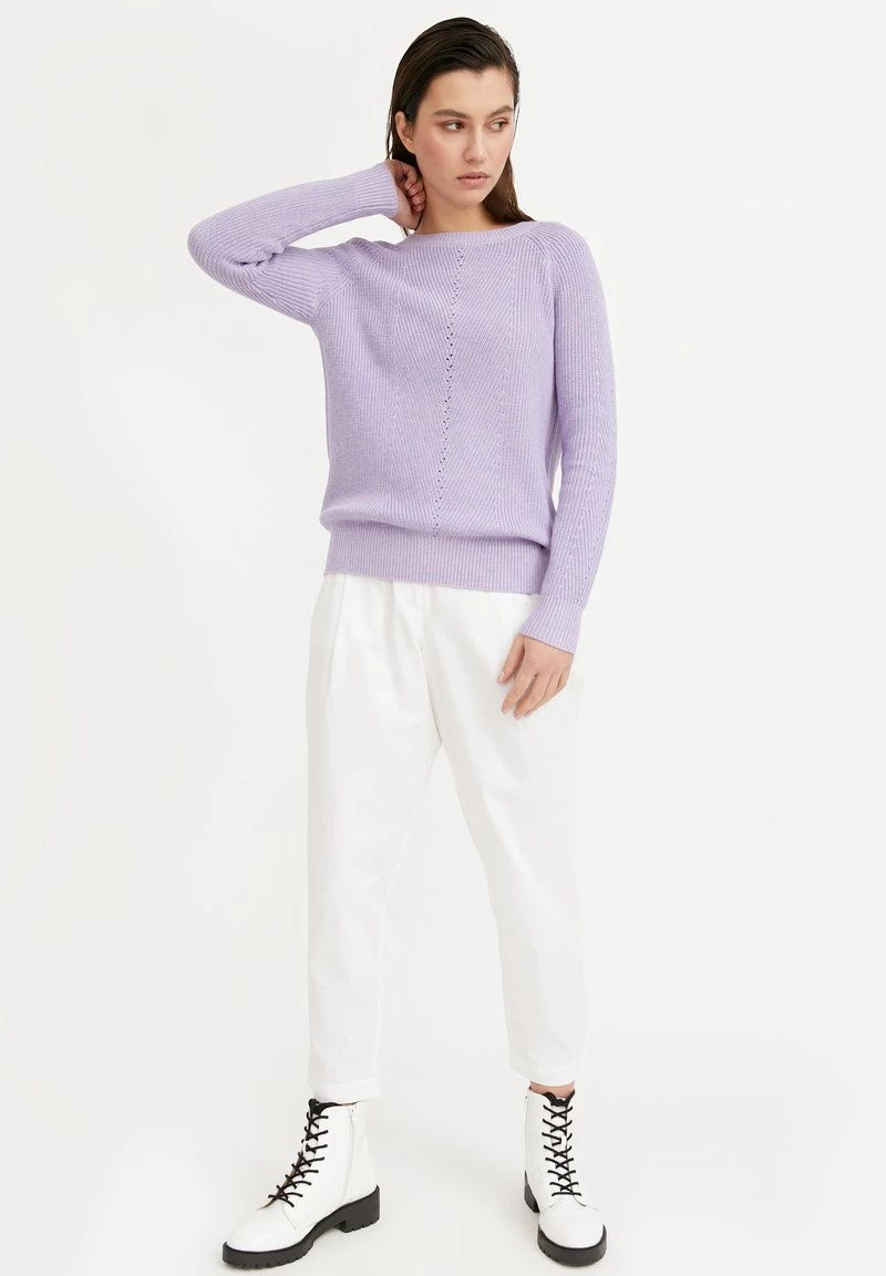 Finn Flare Damen Strickpullover - Lilac 4 Finn Flare Damen Strickpullover - Lilac – Bild 2