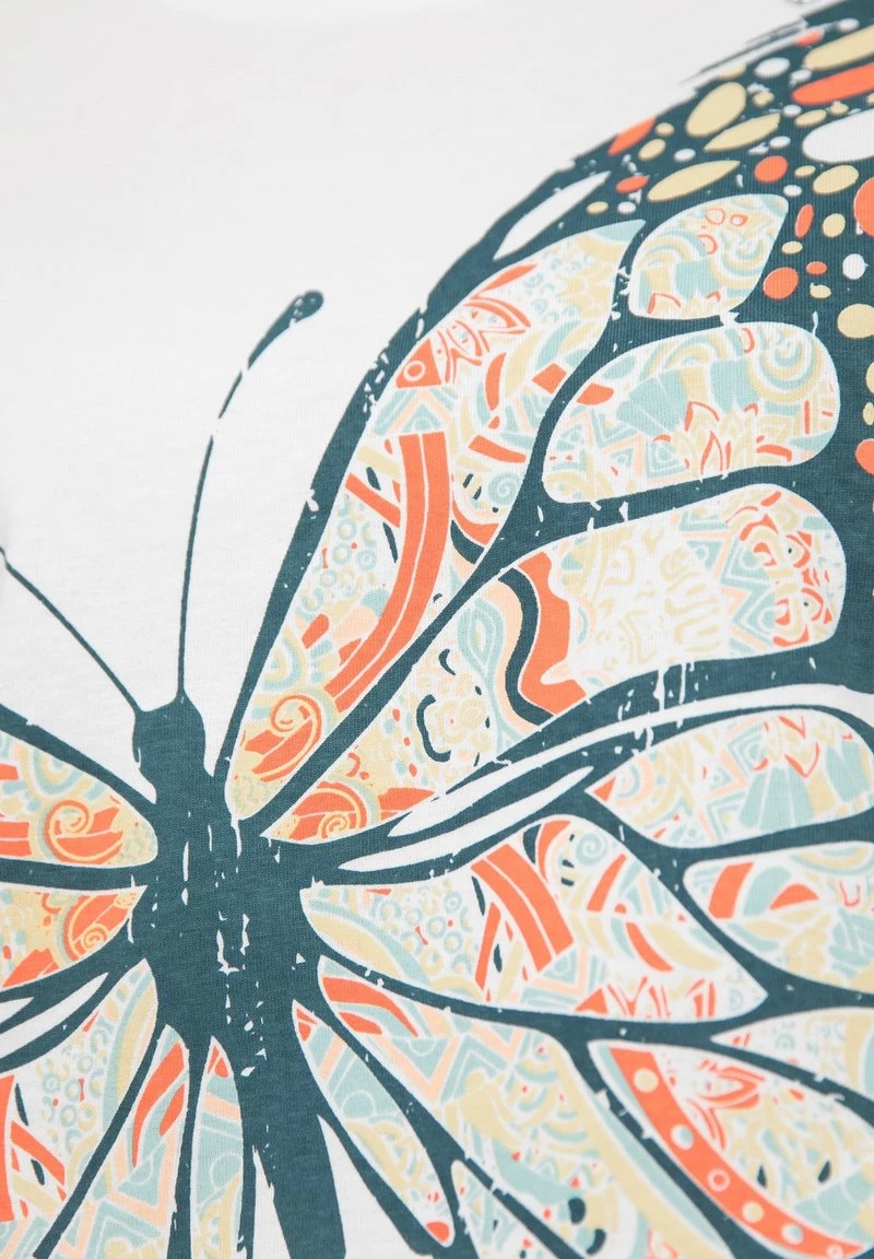 Finn Flare Damen MIT GROSSEM SCHMETTERLINGS-DRUCK - T-Shirt Print - White 7 Finn Flare Damen MIT GROSSEM SCHMETTERLINGS-DRUCK - T-Shirt Print - White – Bild 5