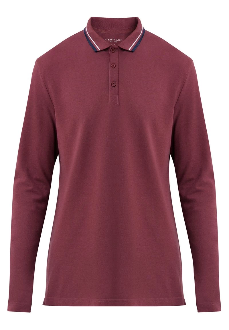 Finn Flare Herren Poloshirt - Dark Red 9 Finn Flare Herren Poloshirt - Dark Red – Bild 7